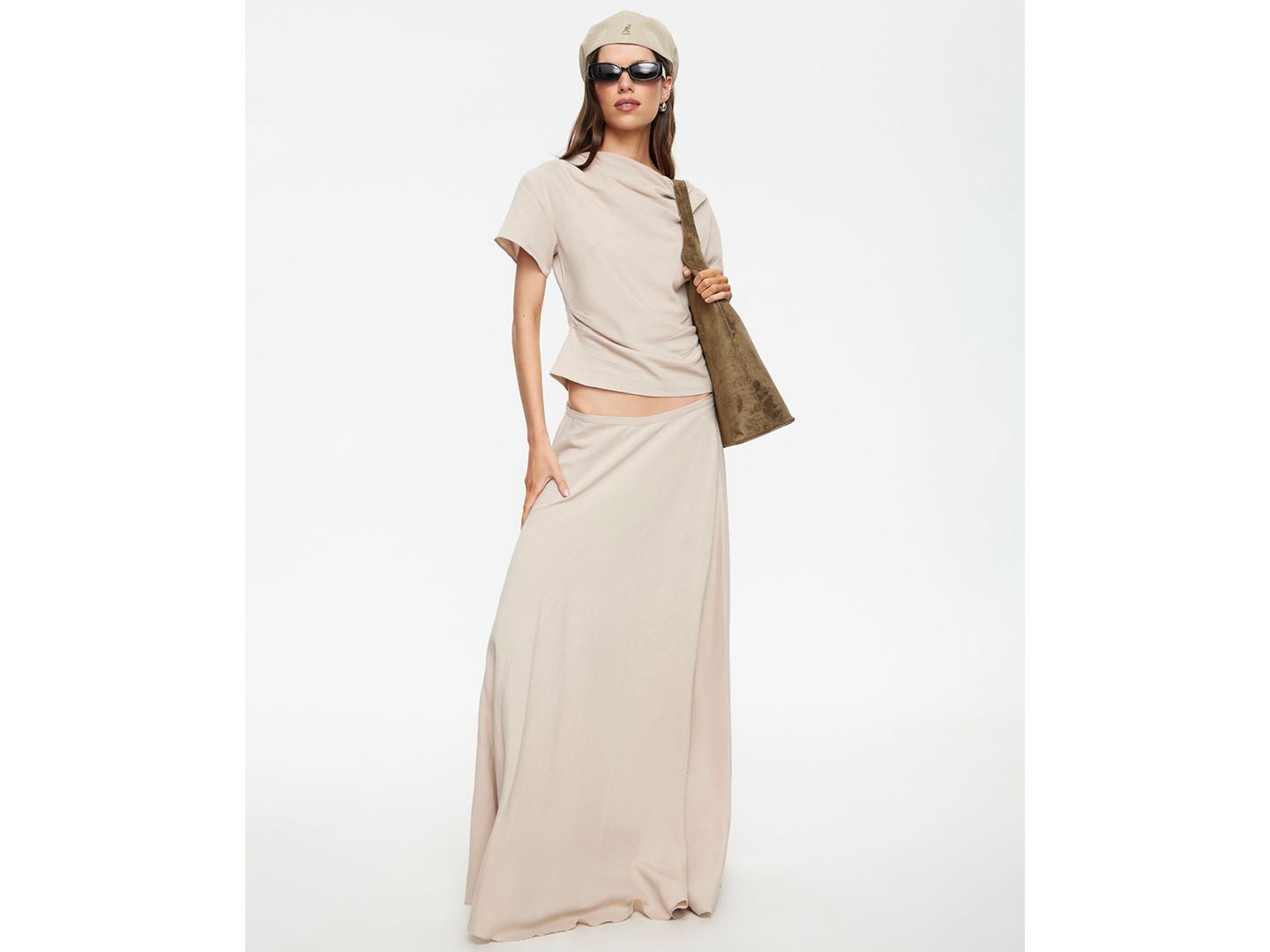 Женская юбка Lioness Linen Halcyon Zippered Maxi, цвет: Бежевый — фото 3