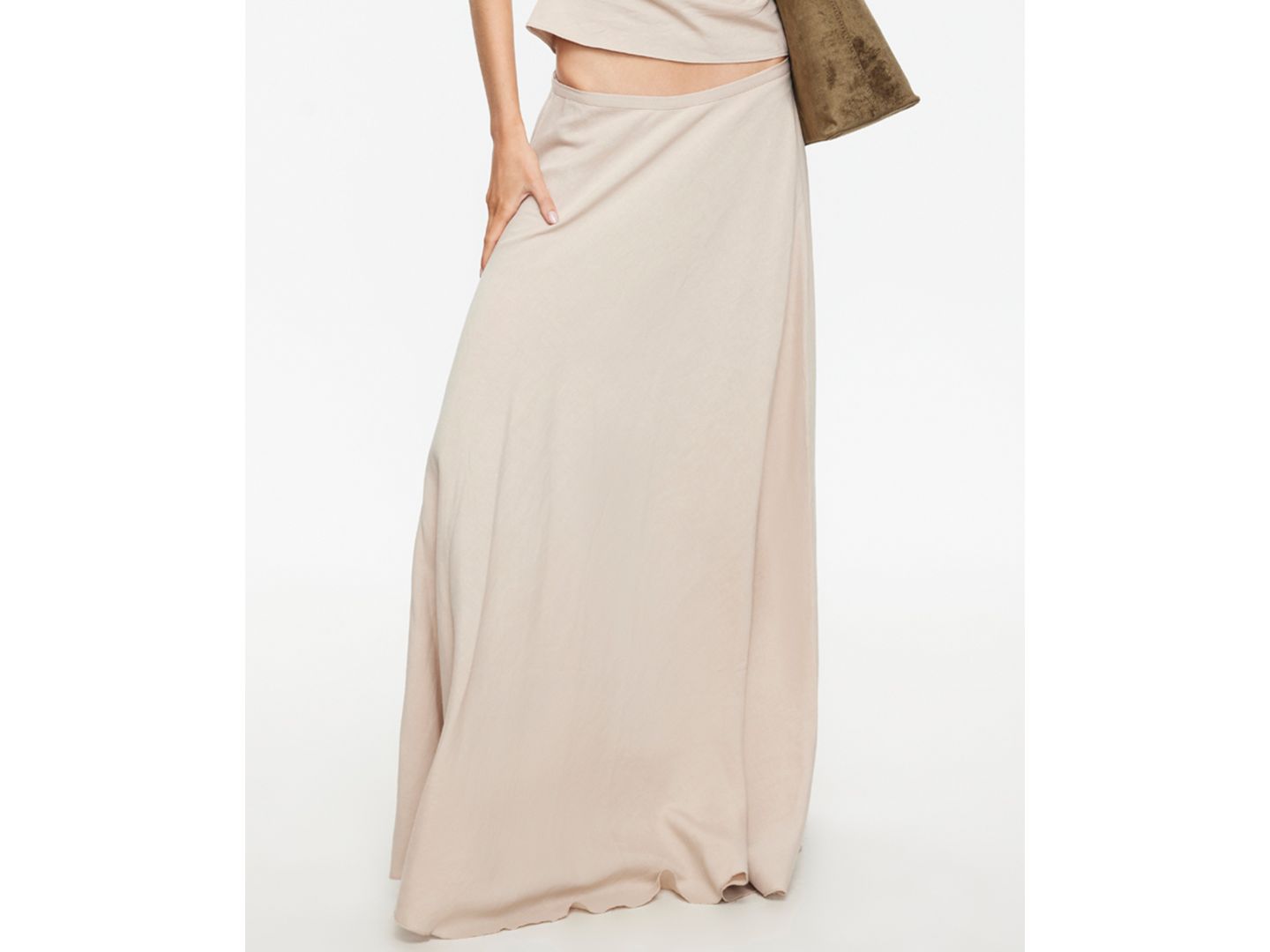 Женская юбка Lioness Linen Halcyon Zippered Maxi, цвет: Бежевый — фото 12