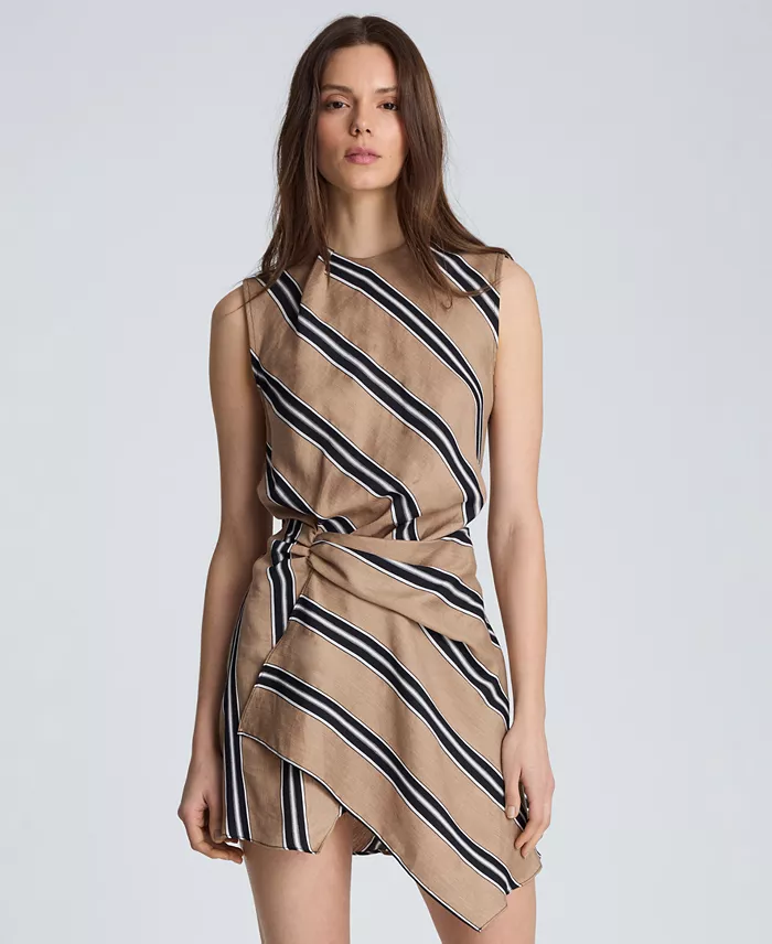 Women's Asymmetrical Hem Mini Dress - thumbnail 2