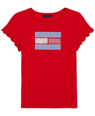 Girls' 7-16 Embroidered Round-Neck T-Shirt