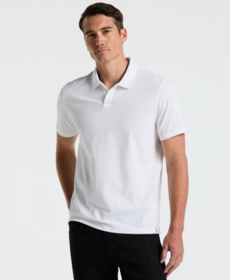 Men's Short-Sleeve Seersucker Open Polo Shirt