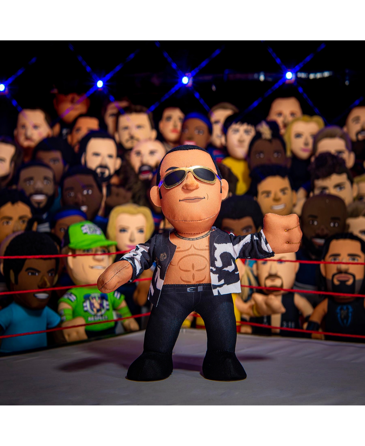 Bleacher Creatures Wwe Old School The Rock Plush Figure - A Wrestling Legend for Play or Display