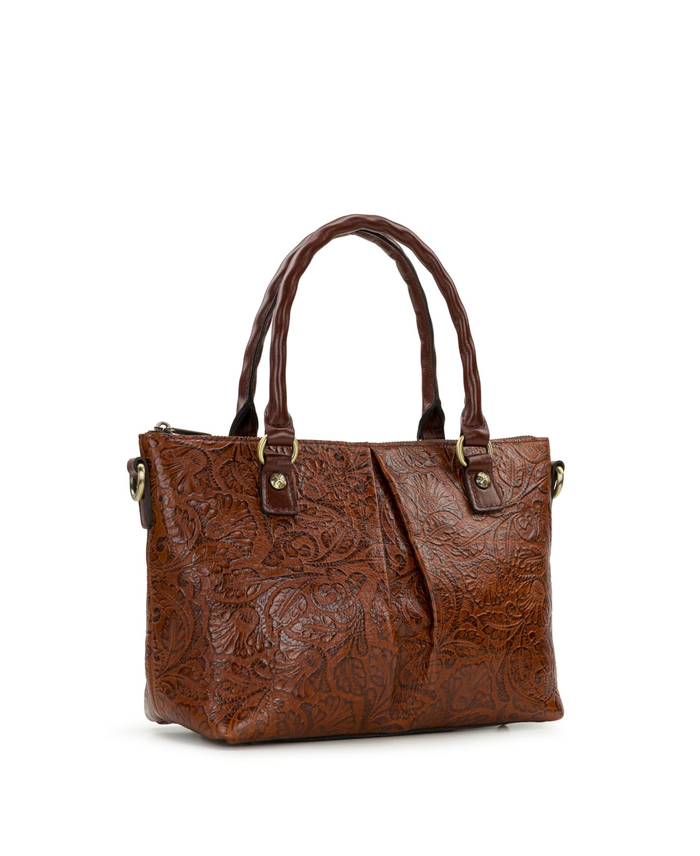 Женская сумка Patricia Nash Zora Top Handle Medium, цвет: Коньячный — фото 3