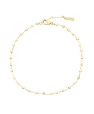 St. Moran Gold Beaded Adi Chain Anklet - Gold