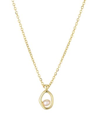 Gold Natural Freshwater  Pearl Mara Necklace