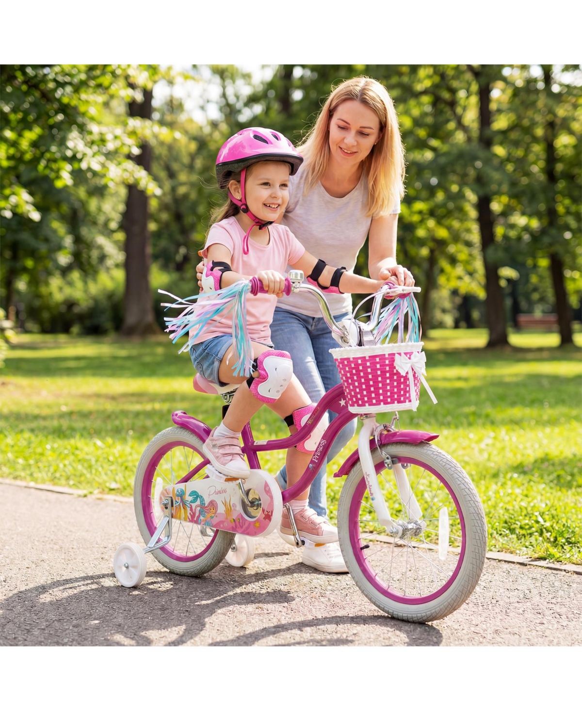 Gymax 16'' Kids Bike w/Training Wheels Hand Coaster Brakes Adjustable Seat Handlebar