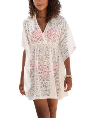 Women's Flowy Lace Cover up Beach Dress