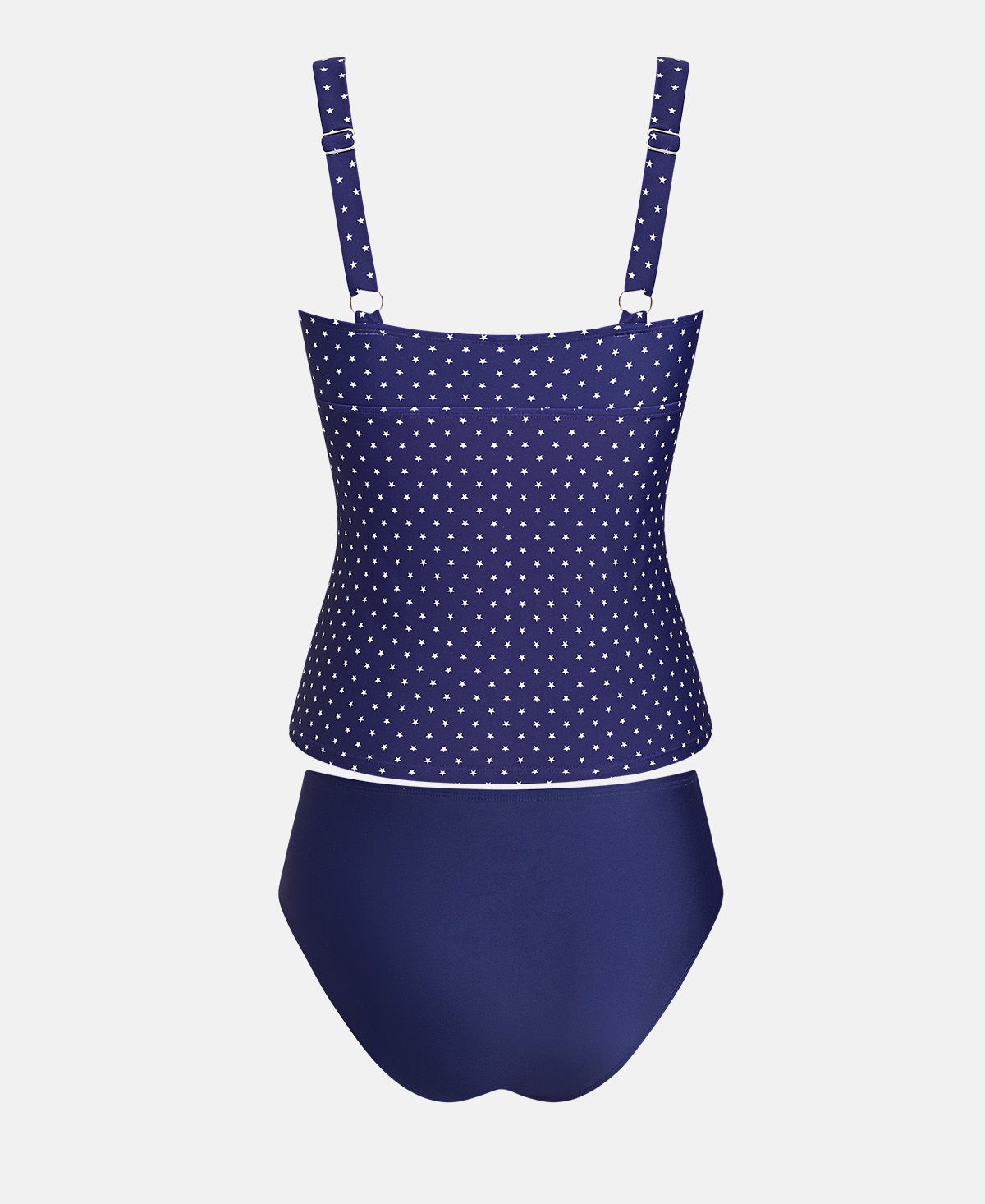 Cupshe Women's Wrapped Tankini Top & Tropical Mid-Rise Bottoms Set