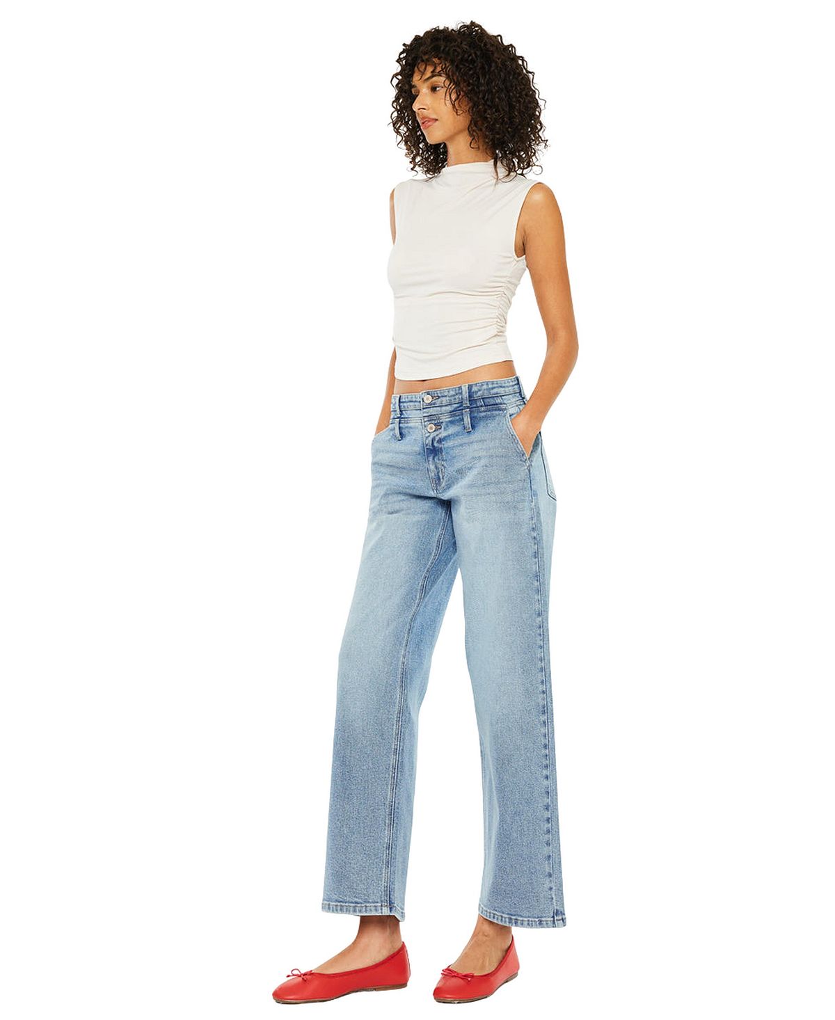 KanCan Women's Bodie Low Slung Baggy Jeans view 4 — MAYCSS fashion products