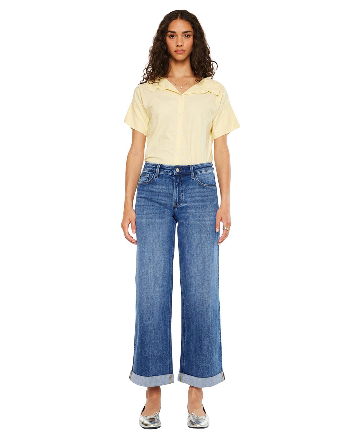 KanCan Women's Reyna Essentials High Rise Wide Leg Jeans view 1 — MAYCSS fashion products