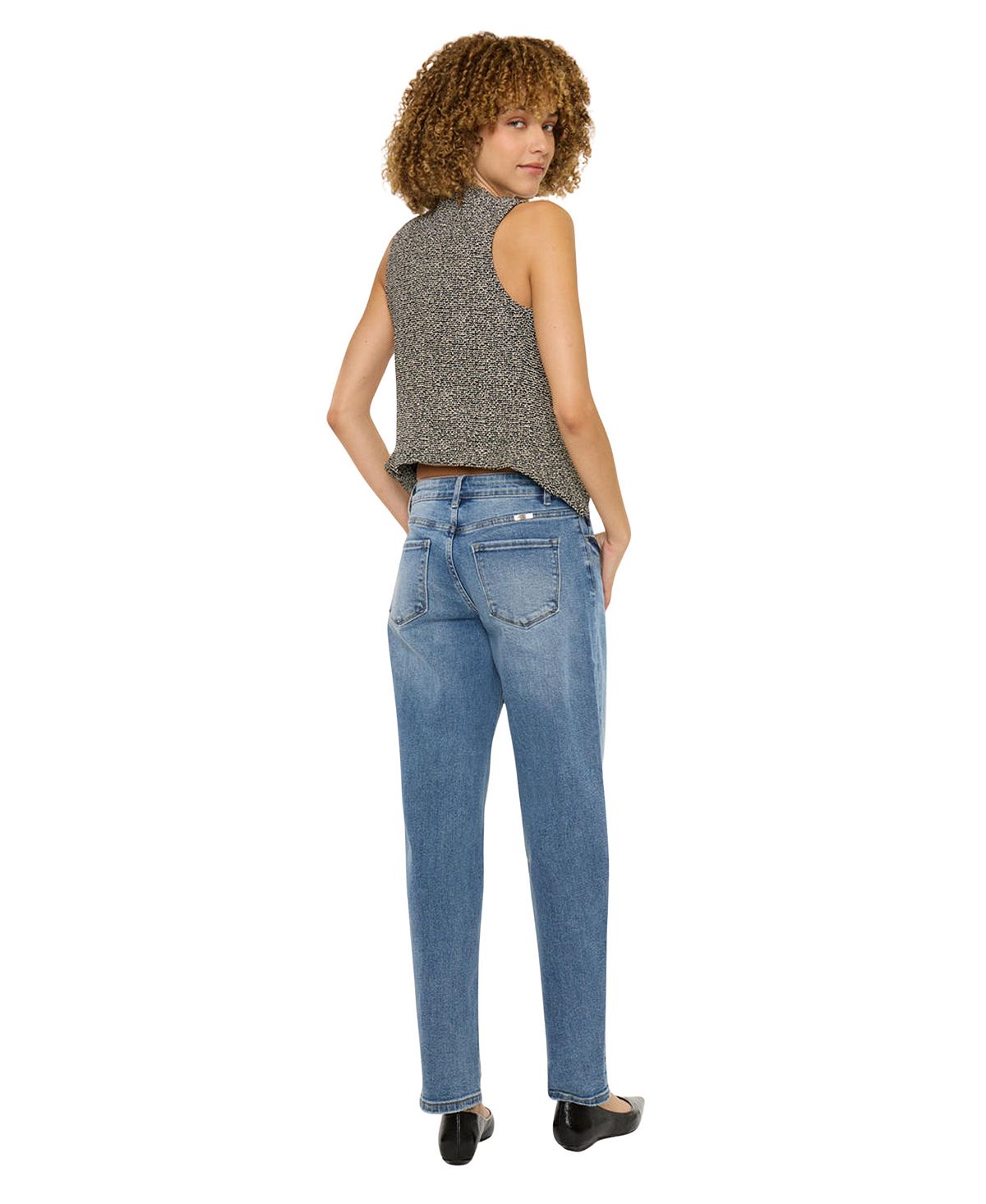 KanCan Women's Grace High Rise Slim Barrel Jeans view 7 — MAYCSS fashion products