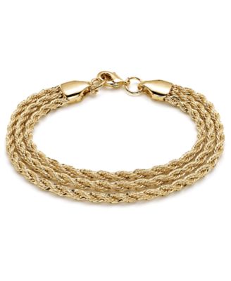 Triple Twisted Rope Chain Bracelet