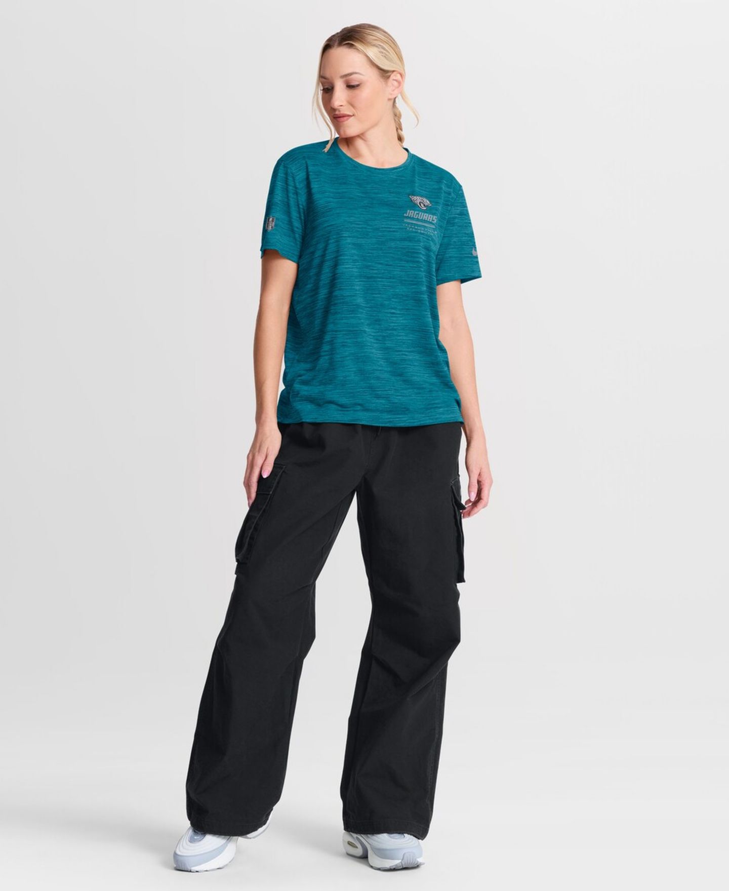 Женская футболка Nike Teal Jacksonville Jaguars Sideline Velocity Dri-FIT — фото 5