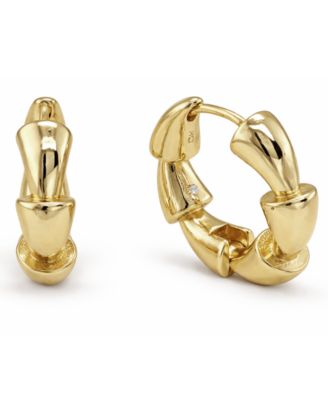 Graduated Point Hinged Hoop Earrings