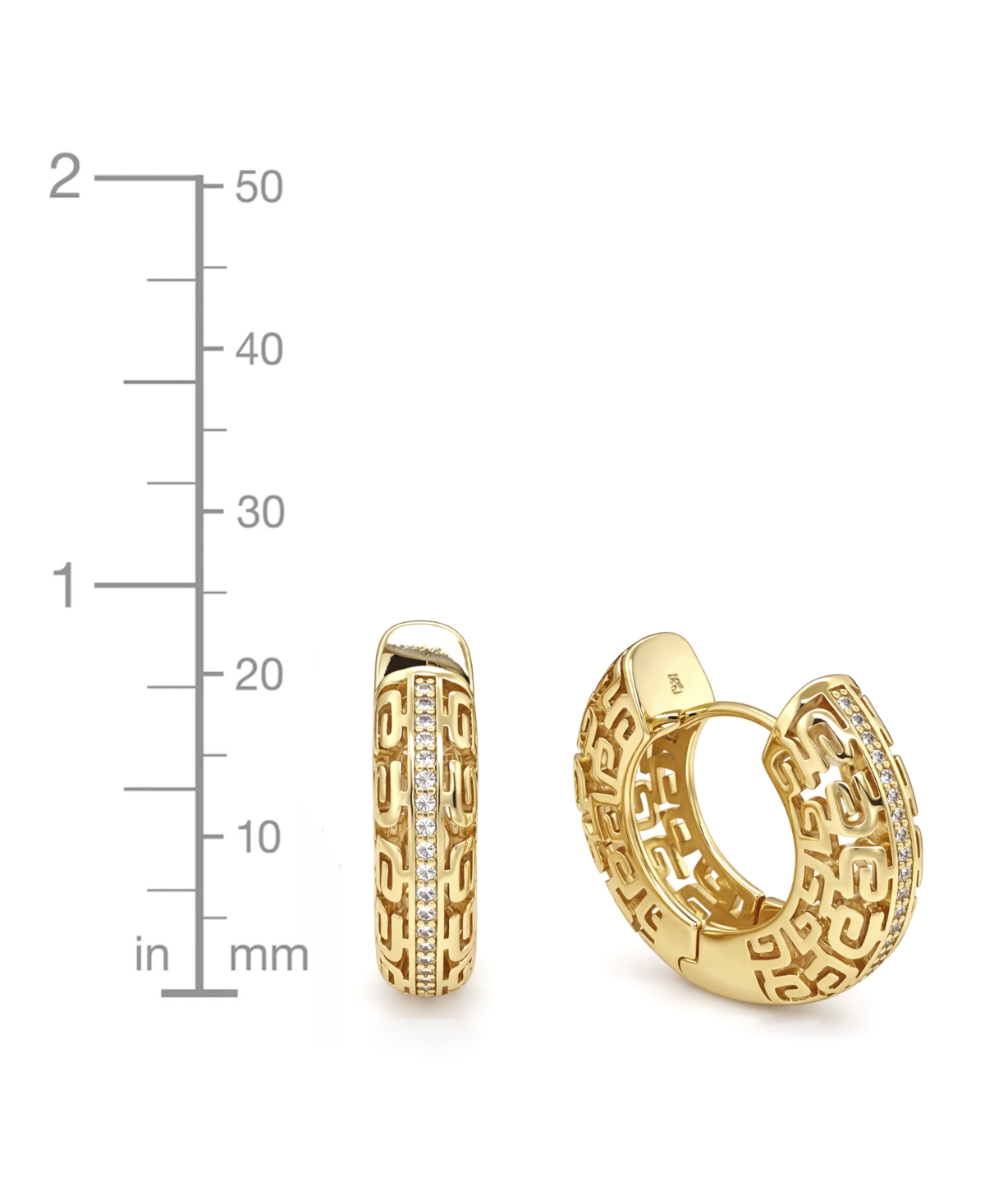 And Now This Greek Key Hinged Hoop Earrings