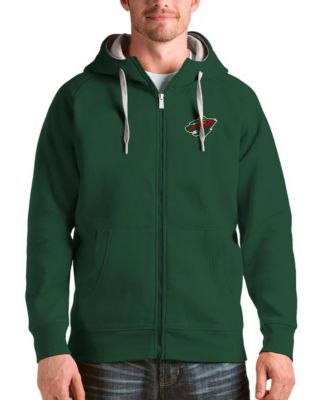 Men's Green Minnesota Wild Logo Victory Full-Zip Hoodie