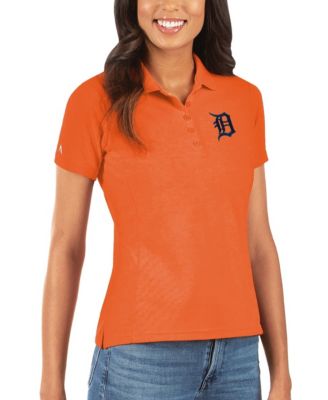 Women's Orange Detroit Tigers Legacy Pique Polo Shirt