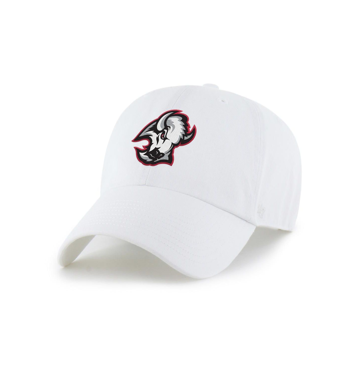 Мужская кепка '47 Brand White Buffalo Sabres Logo Clean Up Adjustable Hat — фото 1