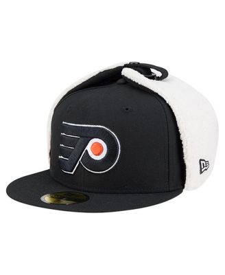 Men's Black Philadelphia Flyers Injection Dog Ear Classic Fitted Hat