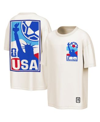 Men's Cream USMNT FIFA World Cup 2026 Post Card Oversized T-Shirt
