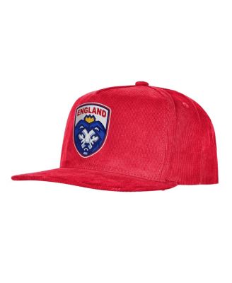 Men's Red England National Team FIFA World Cup 2026 Corduroy Snapback Hat