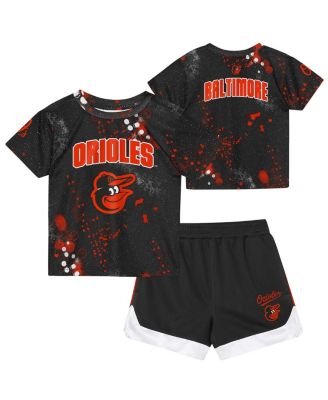 Preschool Black Baltimore Orioles Pinch Hitter Infielder T-Shirt & Shorts Set
