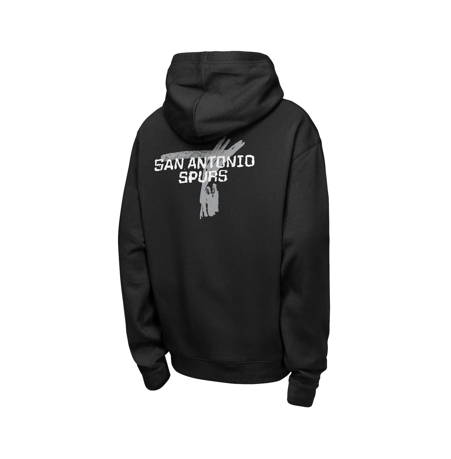 Детское худи Nike Black San Antonio Spurs Courtside Club Premiere — фото 3