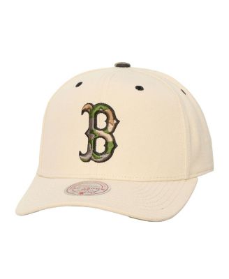 Men's and Women's Cream Boston Red Sox Camo Logo Pro Crown Snapback Hat