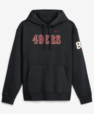 Men's Black San Francisco 49ers 80th Anniversary Goal Line Club Fleece Hoodie