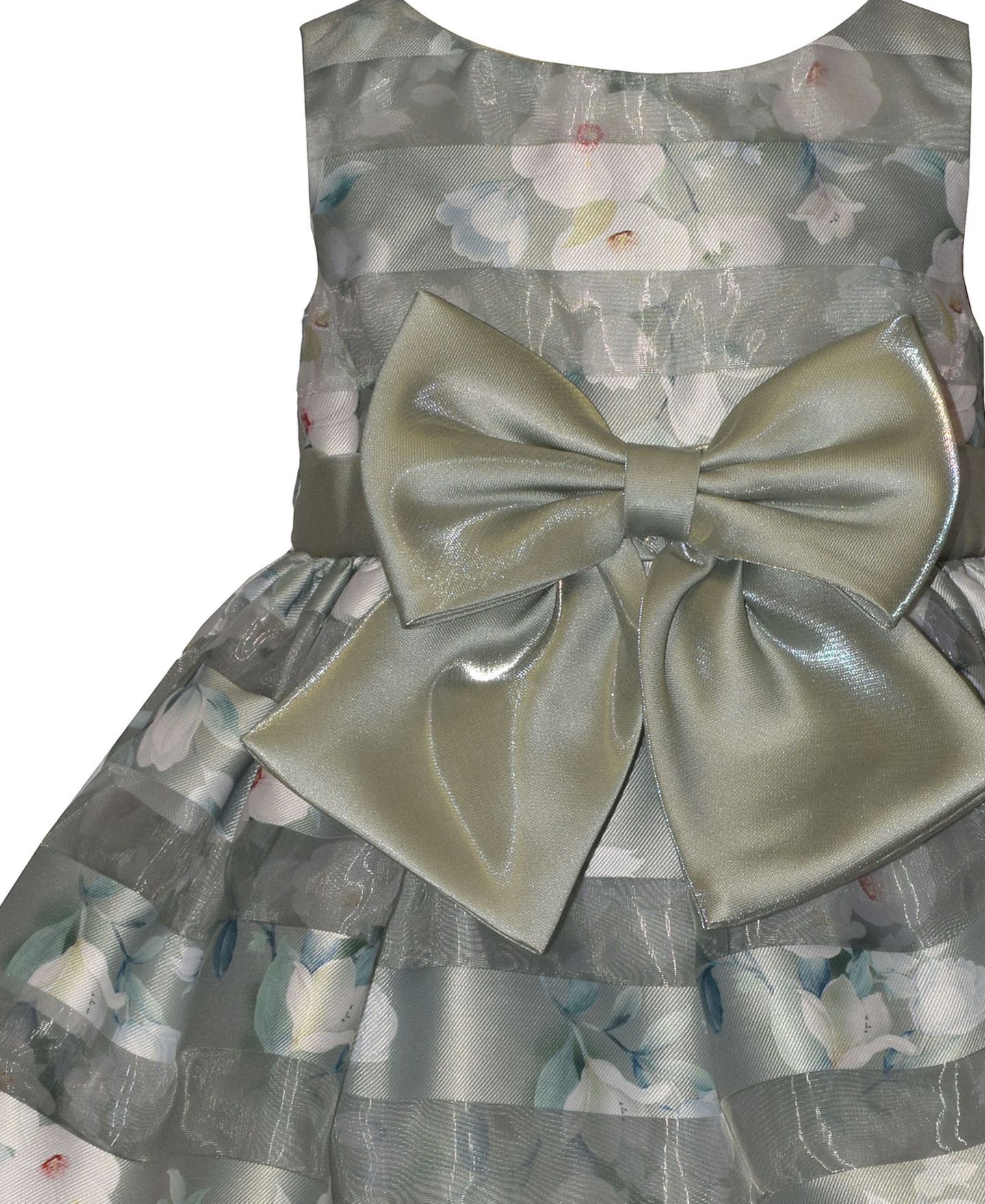 Платье Bonnie Baby Shadow Stripe Party Sleeveless Dress для девочек-малышей, цвет: Шалфейный — фото 3