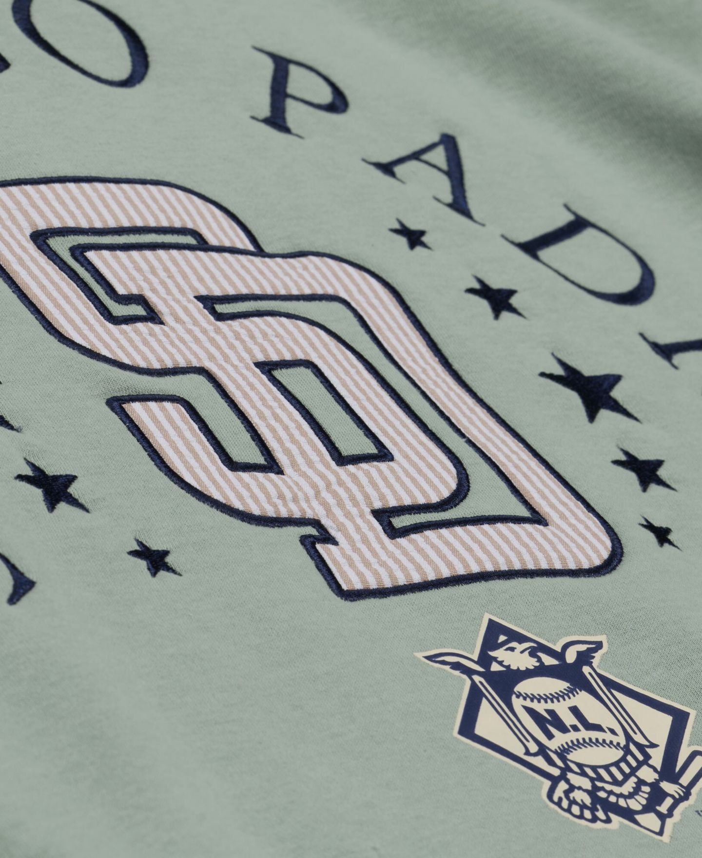 Мужской свитшот Mitchell & Ness Green San Diego Padres Yacht Rock Fleece — фото 5