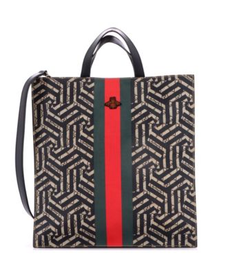 Convertible Soft Open Tote Caleido GG Coated Canvas