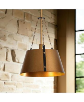 12" Pendant, 1-Light Industrial Pendant Lights with Adjustable Height, E12 Base Metal Drum Chandelier