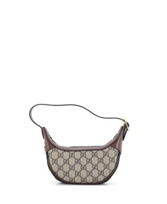 Mini Ophidia Half Moon Bag GG Coated Canvas