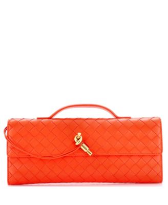 Long Andiamo Top Handle Clutch Intrecciato Nappa