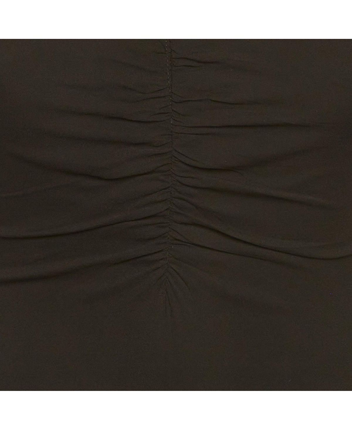 Pre-Owned Versace Women's Crepe Medusa Detail Ruche Midi Dress view 3 — MAYCSS fashion products