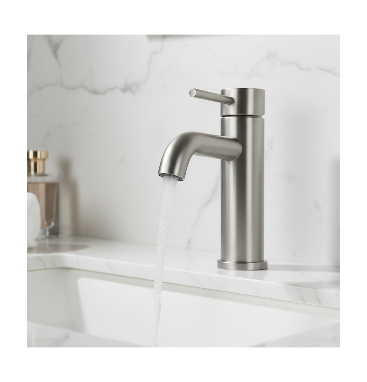 Phying Single Handle Bathroom Faucet Lavatory Faucet Stainless Steel Single Hole-T10