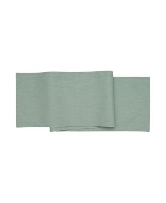Hemstitch Solid Sea Glass Everyday Runner 72" x 14