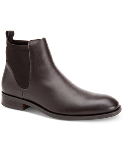 Calvin Klein Men's Dai Leather Dress Boots - All Men's Shoes - Men - Macy's