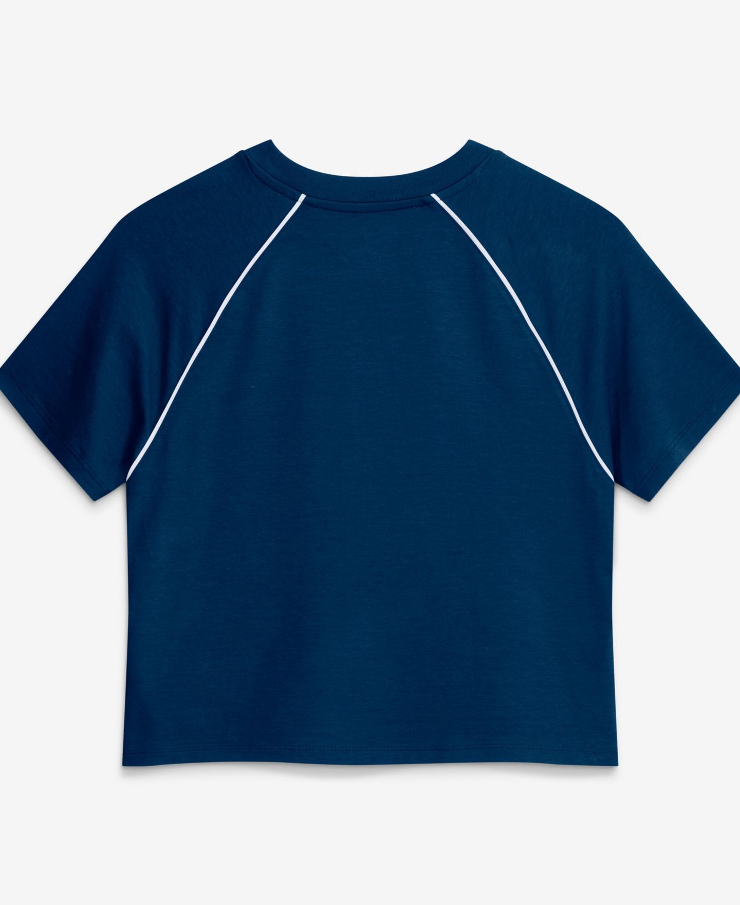 Женский топ Fanatics Navy Chicago Bears Offensive Scheme Raglan Tri-Blend Cropped — фото 3