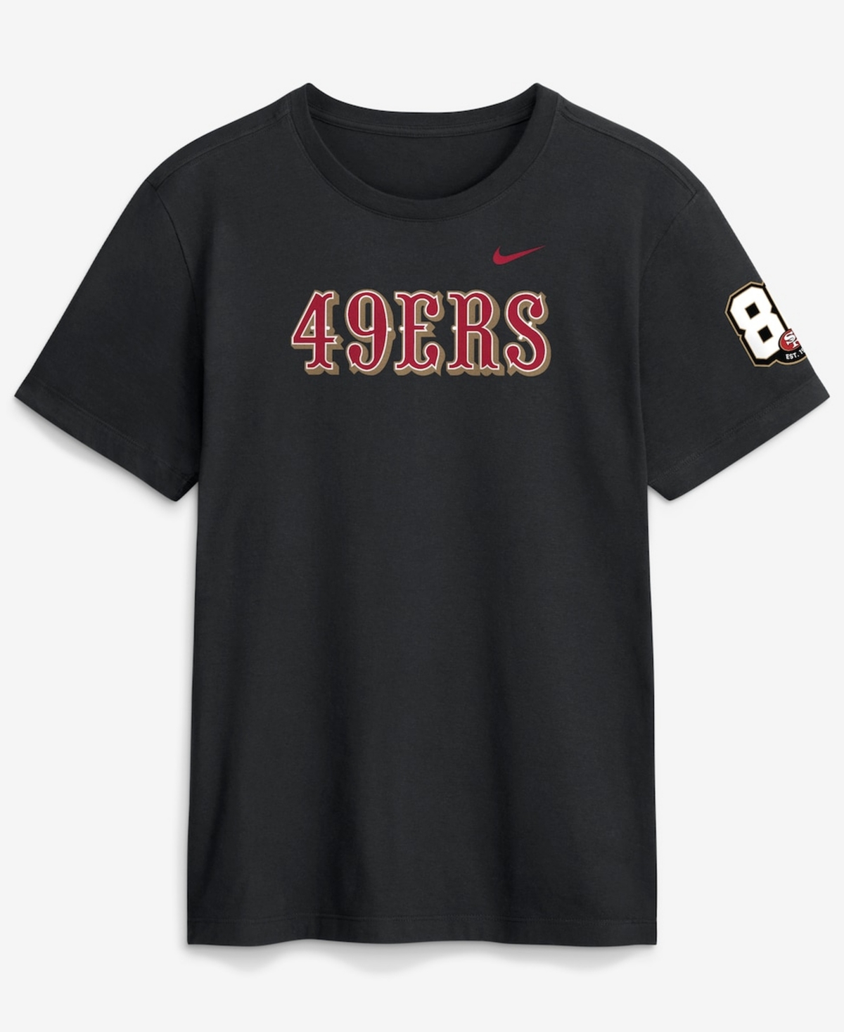 San Francisco 49ers 80th Anniversary Goal Line Stand Nike Men's NFL T-Shirt in Black | N19900A9B-WKR