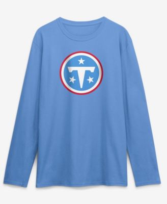 Men's Light Blue Tennessee Titans Primary Logo Long Sleeve T-Shirt