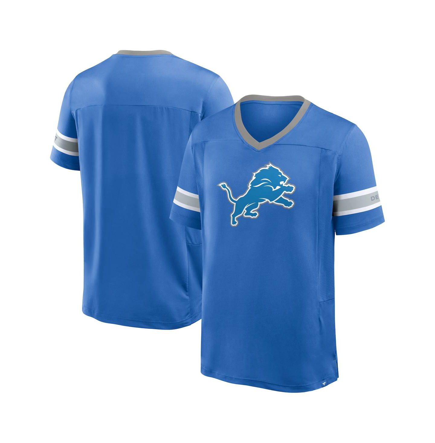 Мужская футболка Fanatics Blue Detroit Lions Hometown Premium Hashmark V-Neck — фото 1