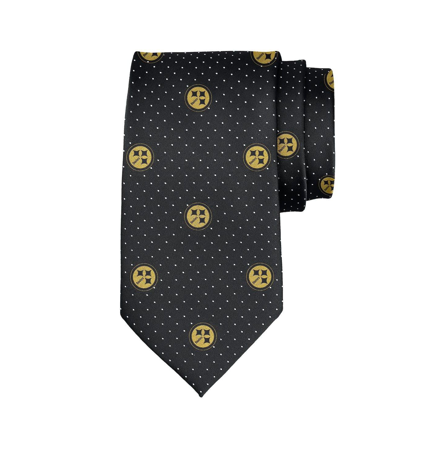 Мужской галстук J. Palmer Pittsburgh Steelers Game Day Polka Dot Tie — фото 2