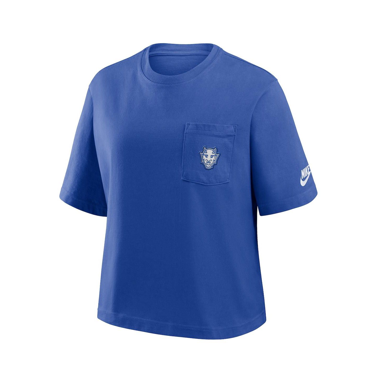 Женская футболка Nike Royal Duke Blue Devils Legacy Pocket Boxy — фото 2