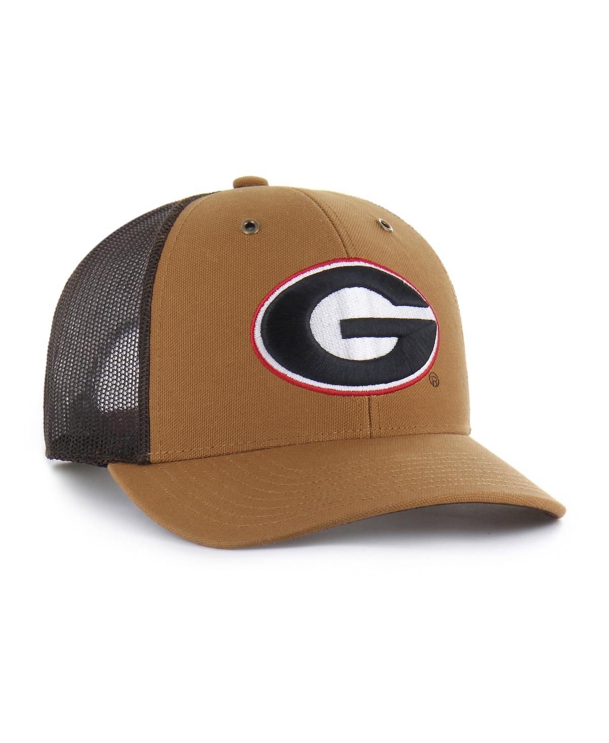 '47 Brand X Carhartt Men's and Women's Brown Georgia Bulldogs Trucker Adjustable Hat