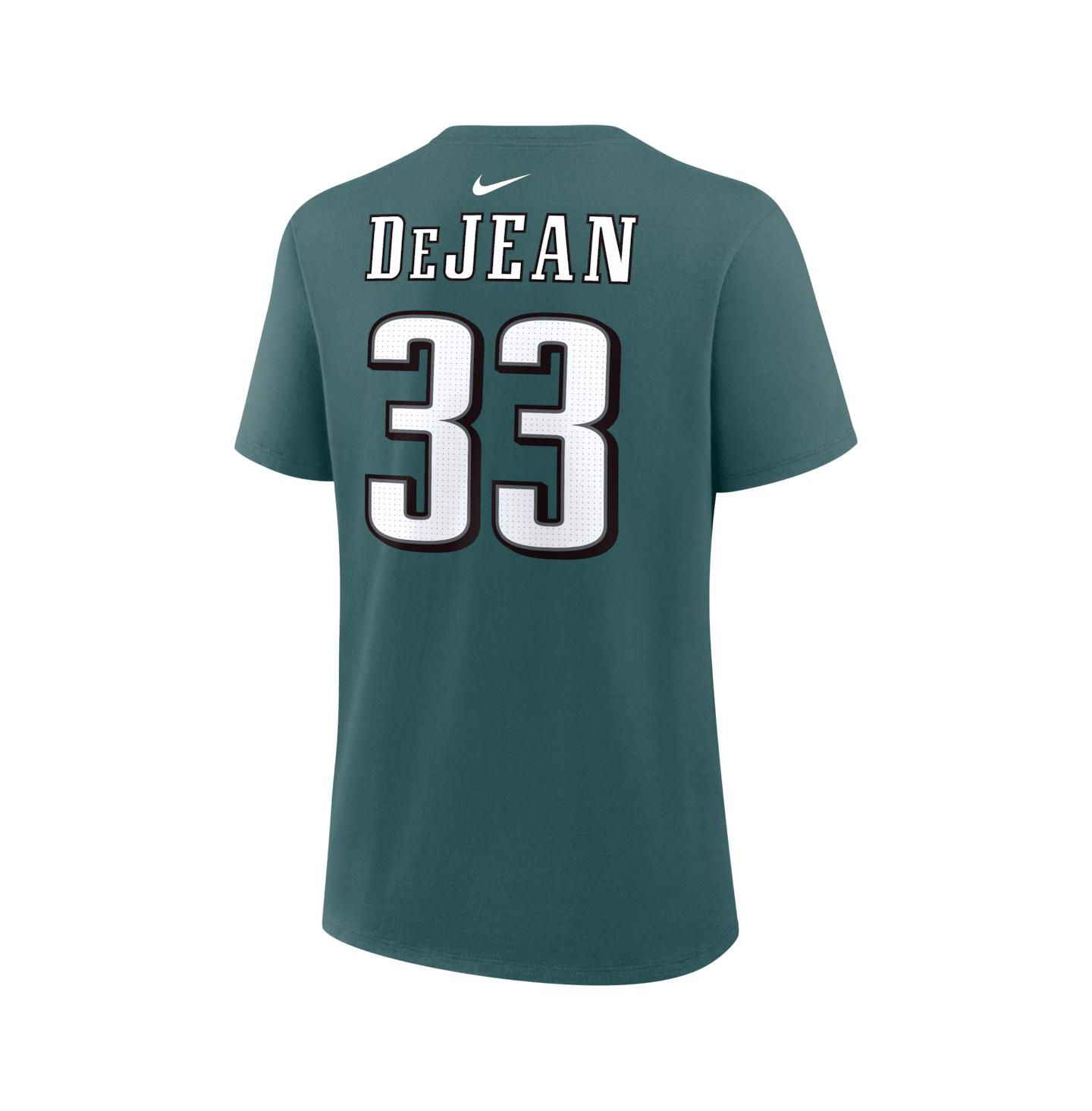 Женская футболка Nike Cooper DeJean Midnight Green Philadelphia Eagles Name & Number — фото 3