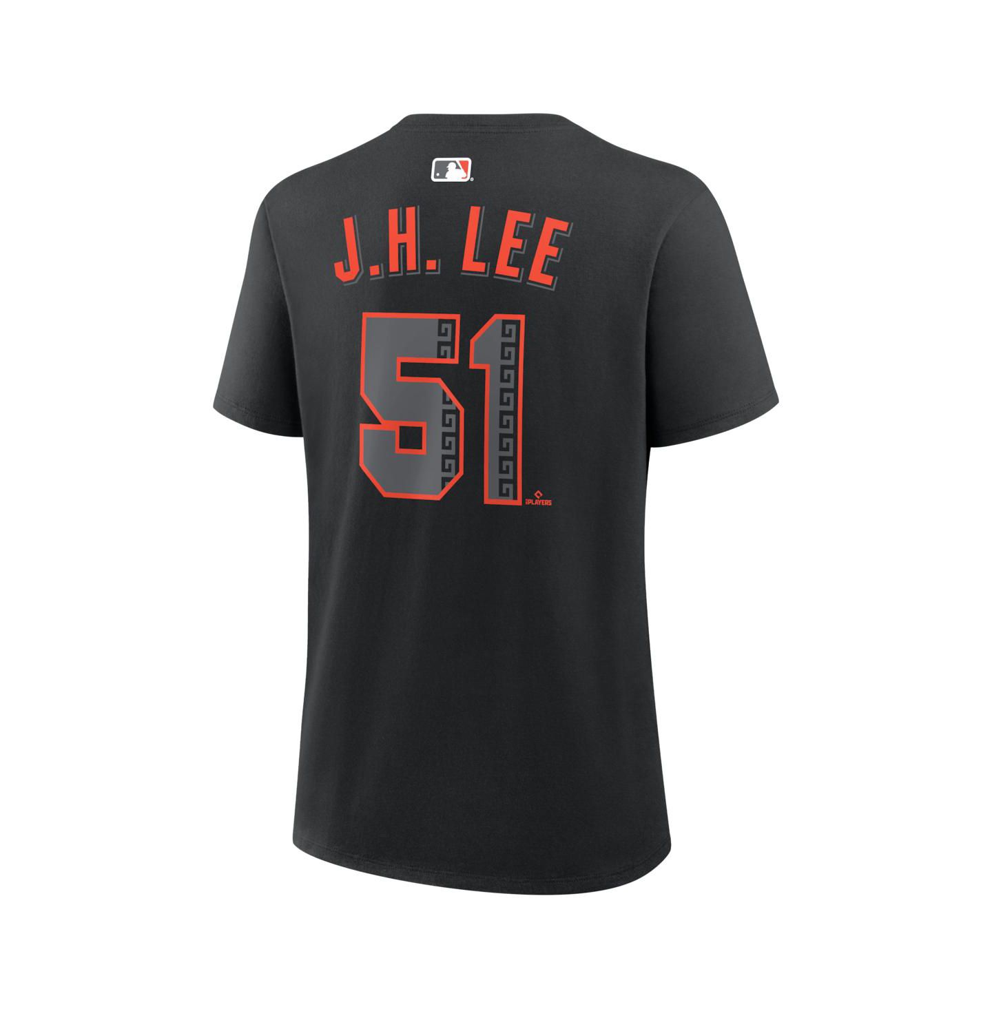 Женская футболка Nike Jung Hoo Lee Black San Francisco Giants Name & Number — фото 3