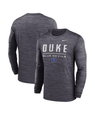 Men's Black Duke Blue Devils Sideline Velocity Dri-FIT Long Sleeve T-Shirt