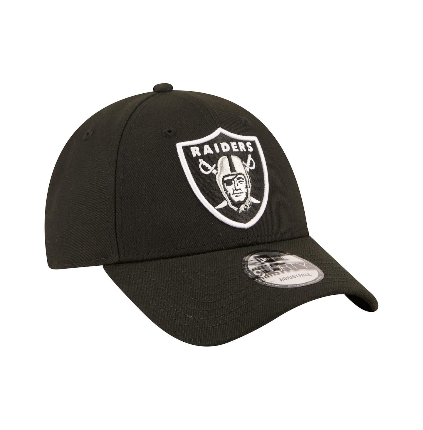 Мужская кепка New Era Black Las Vegas Raiders Core Team 9FORTY Adjustable Hat — фото 3